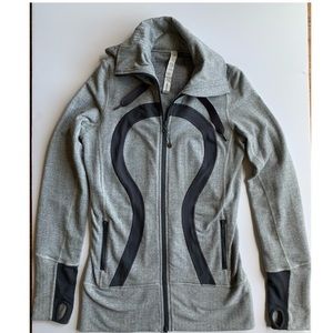 Lululemon Herringbone hooded zip jacket Sz 6